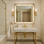 Neo Deco Bathroom: Pastel Palette and Timeless Charm