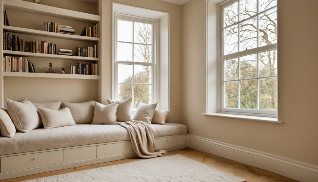 Quiet Luxury Beige Reading Nook — Home Decor Ideas