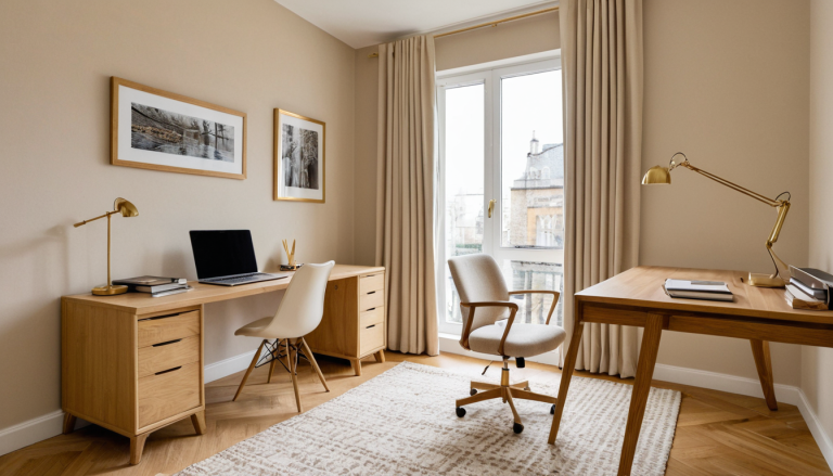 Quiet Luxury Beige Workspace — Home Decor Ideas