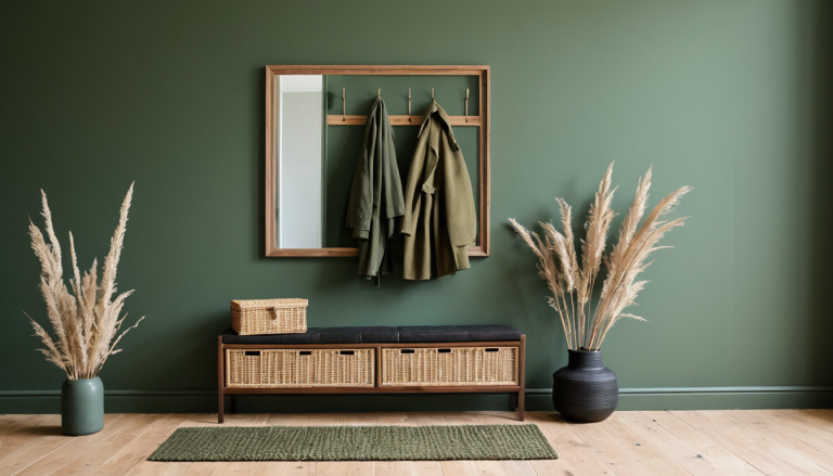 Forest Earthy Green Entryway: Bringing Nature Inside