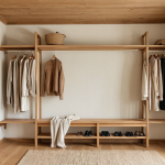 Warm Organic Wood Walk-in Closet — Home Decor Ideas