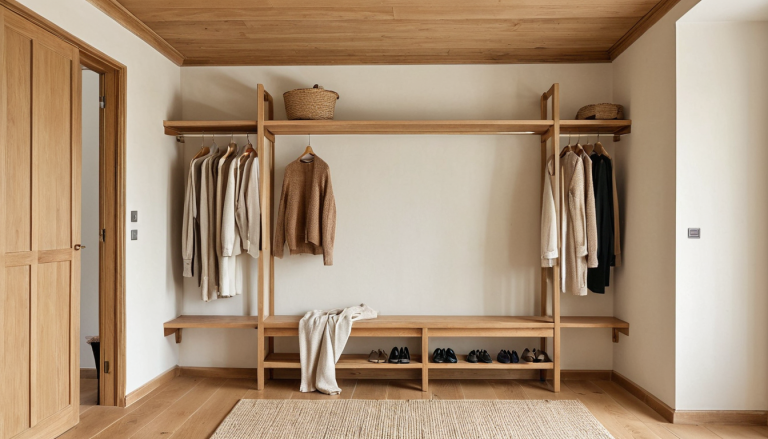 Warm Organic Wood Walk-in Closet — Home Decor Ideas