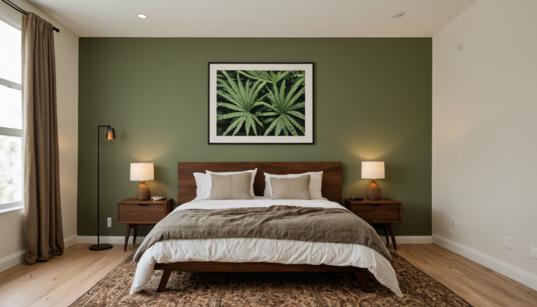 Forest Earthy Green Bedroom: A Haven of Serenity