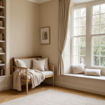Quiet Luxury Beige Reading Nook: Soothing Sanctuary