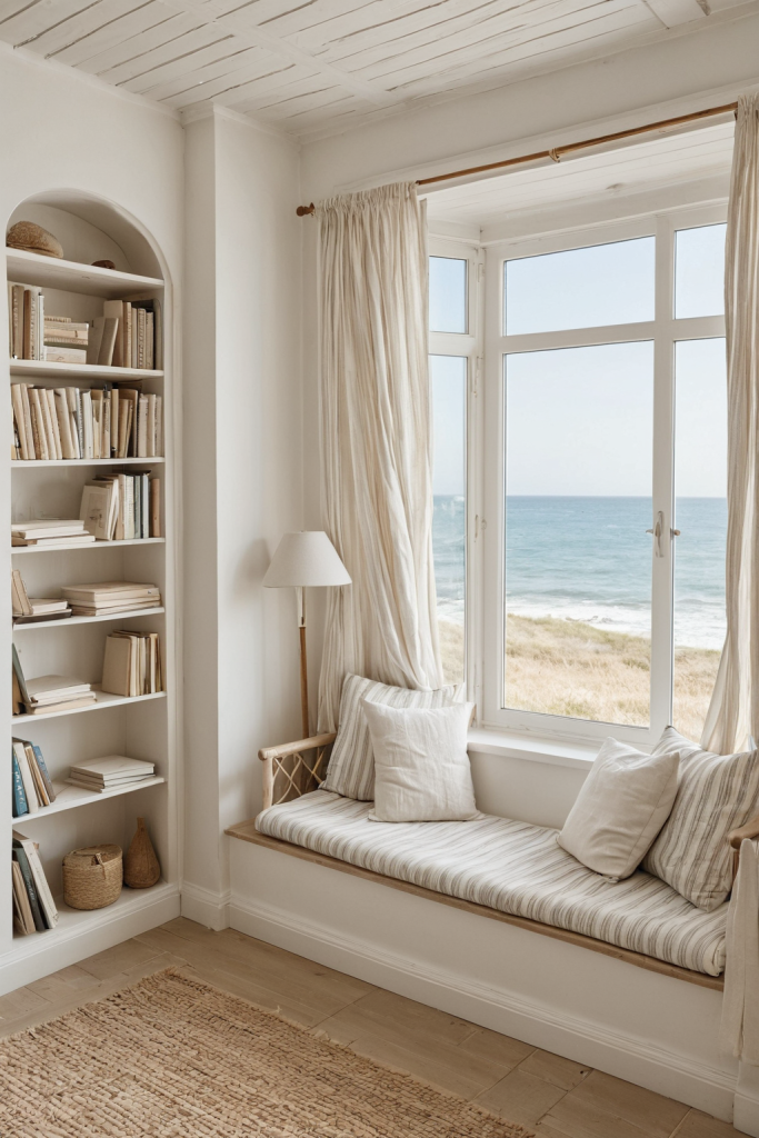 Coastal Linen Reading Nook — Home Decor Ideas — interior inspiration