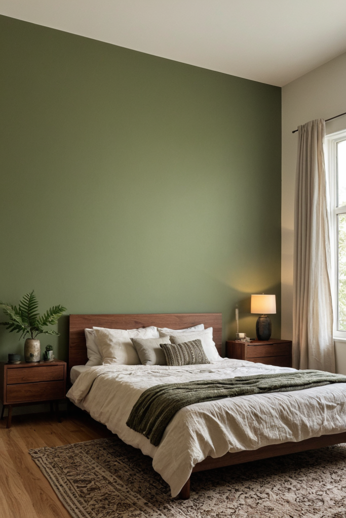 Forest Earthy Green Bedroom: A Haven of Serenity — interior inspiration