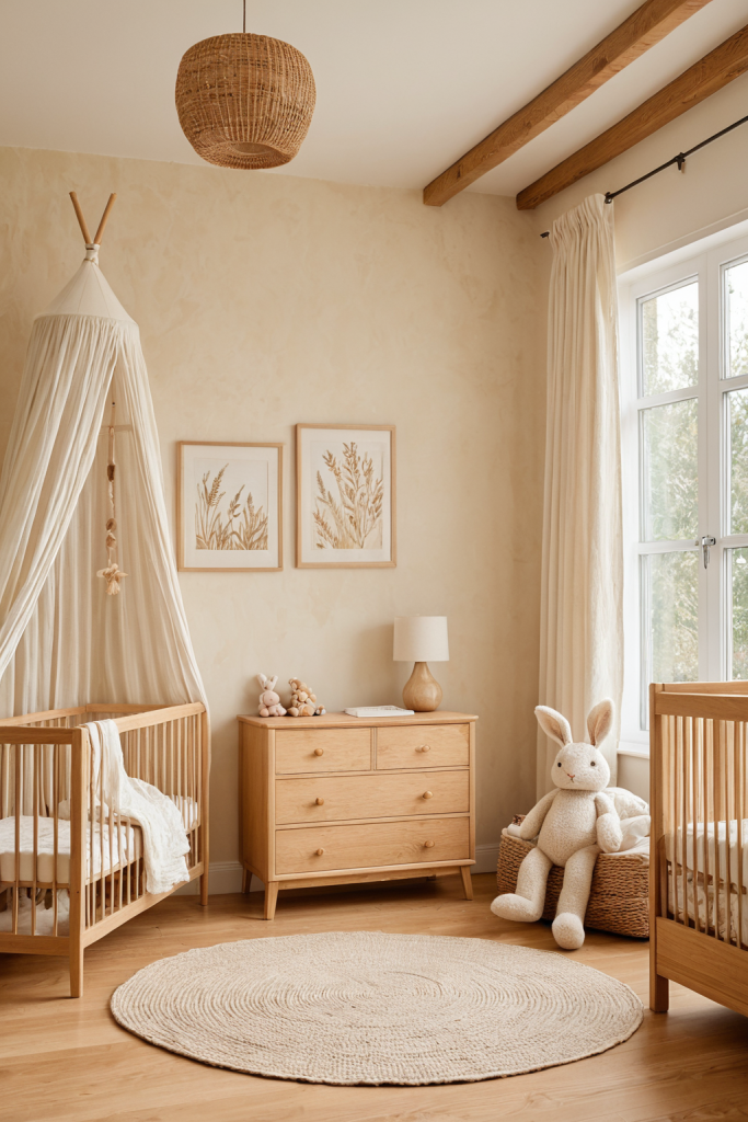Nursery Ideas — Warm Organic Wood Cozy Comfort — interior inspiration