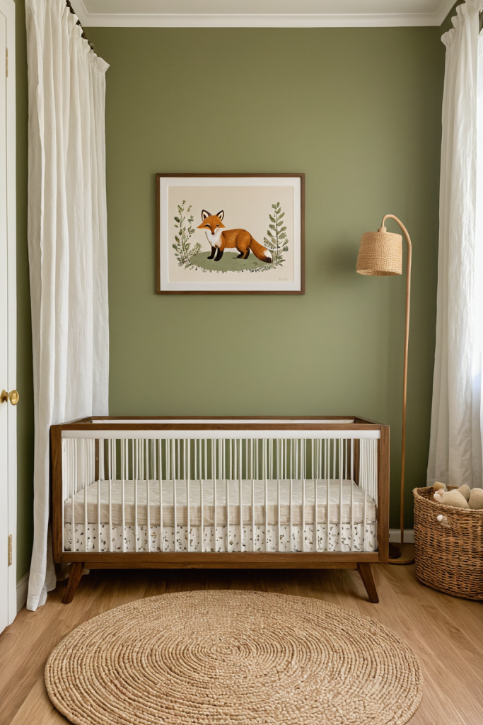 Forest Earthy Green Nursery — interior inspiration