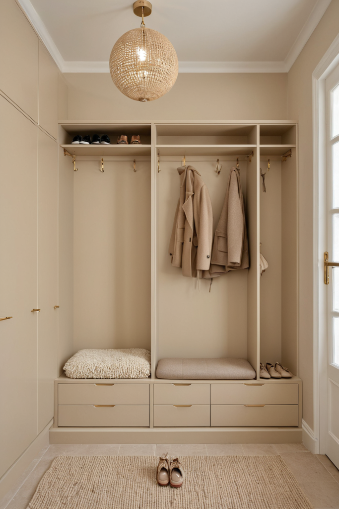 Mudroom Ideas — Quiet Luxury Beige Soft Mood