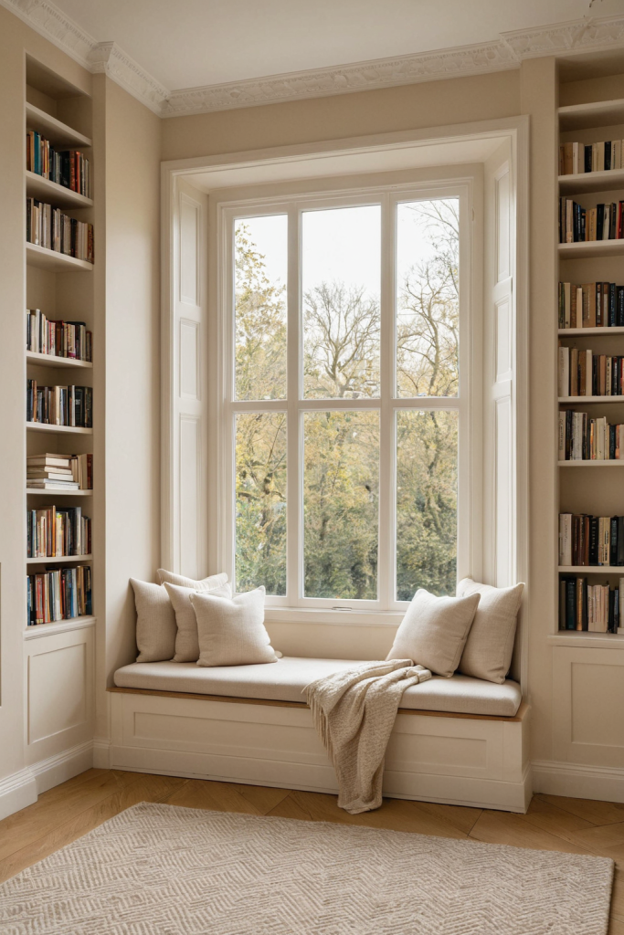 Quiet Luxury Beige Reading Nook — Home Decor Ideas