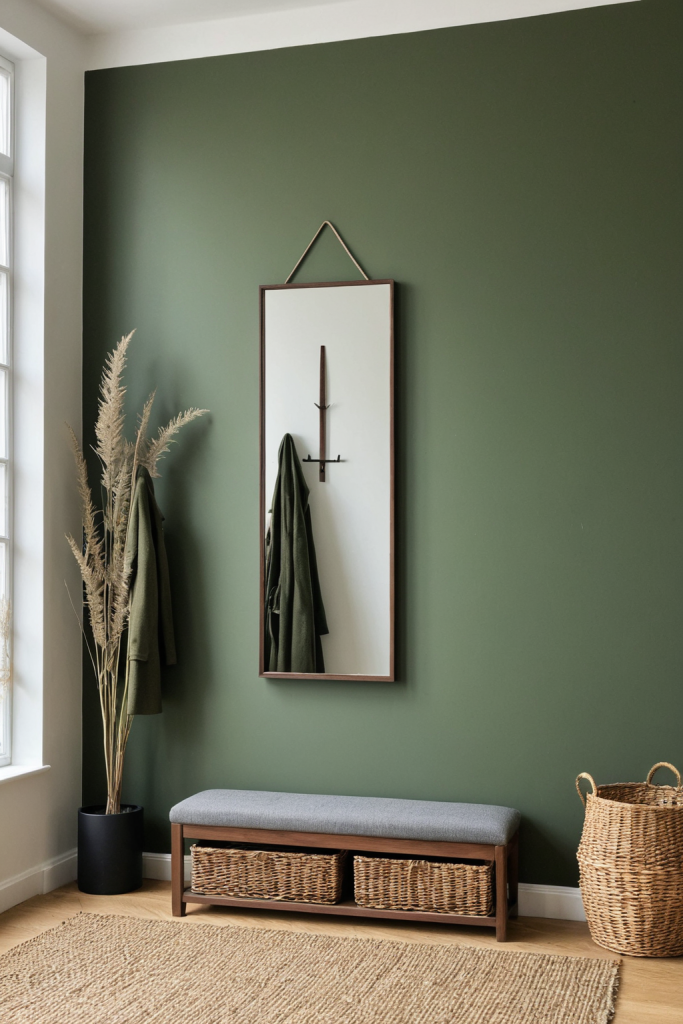 Forest Earthy Green Entryway: Bringing Nature Inside