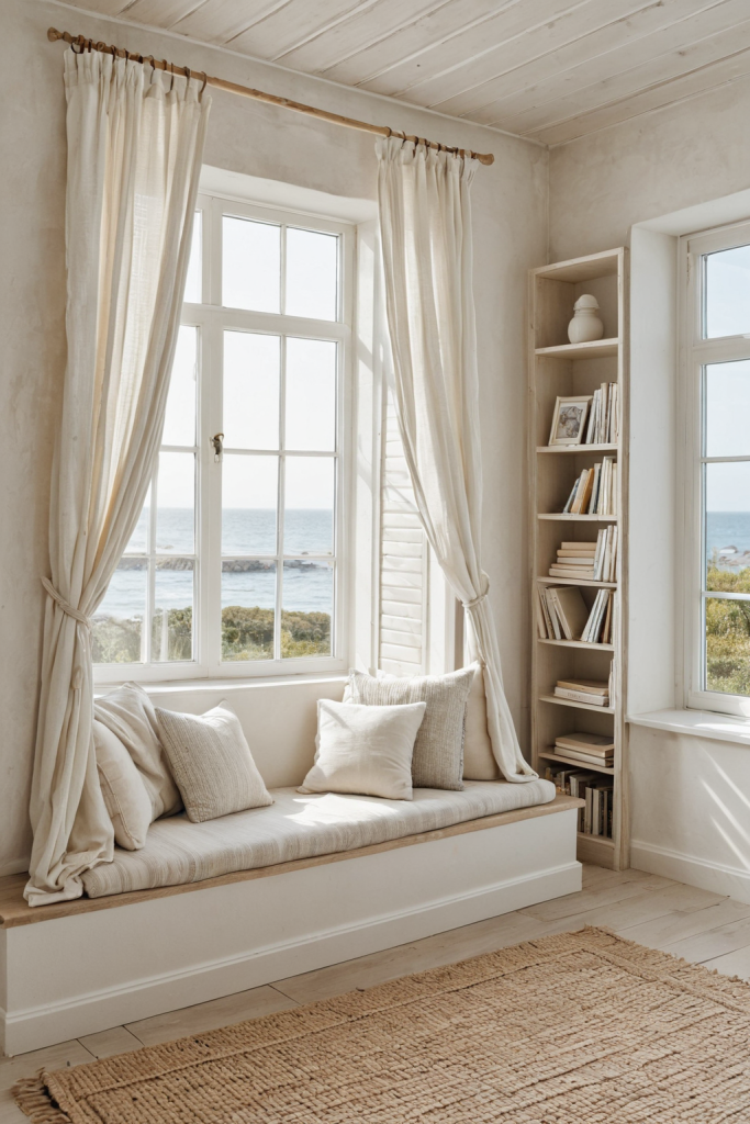 Coastal Linen Reading Nook — Home Decor Ideas