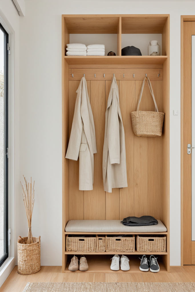 Zen Japandi Mudroom: Serenity in Every Step