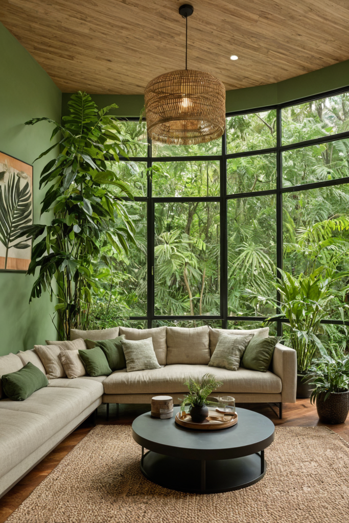 Living Room Ideas — Contemporary Warm Neutrals Cozy