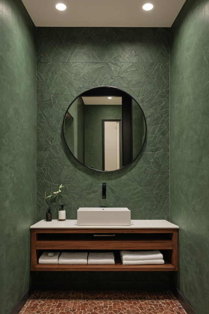 Forest Earthy Green Bathroom: A Sanctuary of Serenity