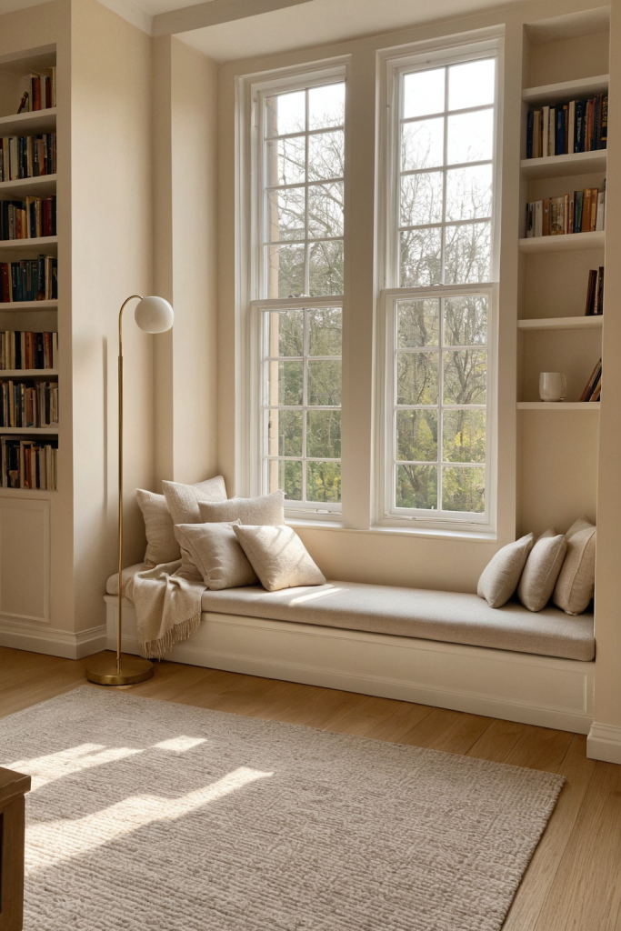 Quiet Luxury Beige Reading Nook — Home Decor Ideas