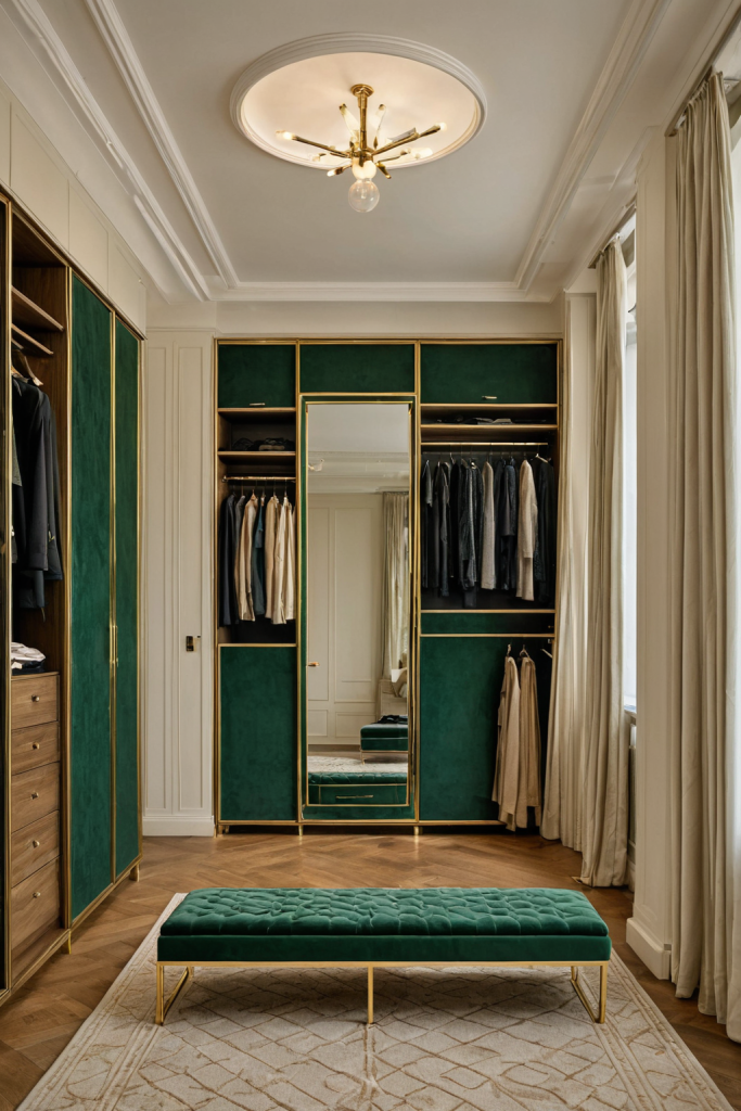 Neo Deco Walk-in Closet Ideas — Industrial Glamour & Chic