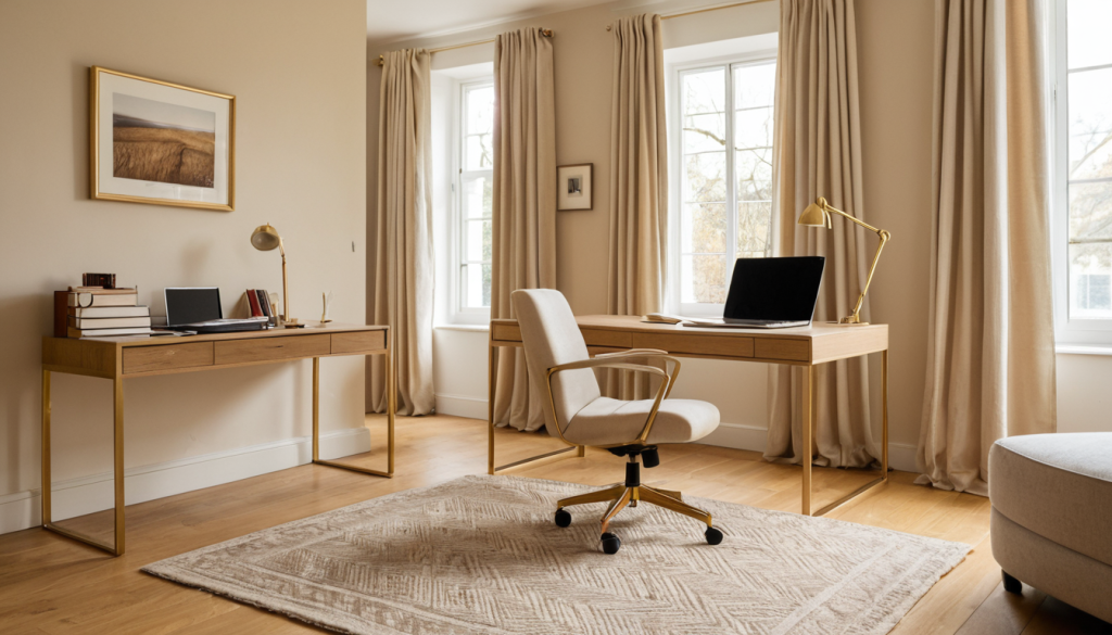 Quiet Luxury Beige Workspace — Home Decor Ideas