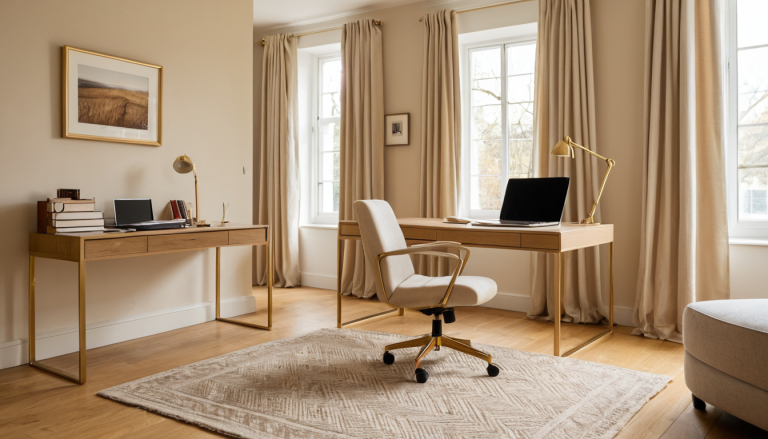 Quiet Luxury Beige Workspace — Home Decor Ideas