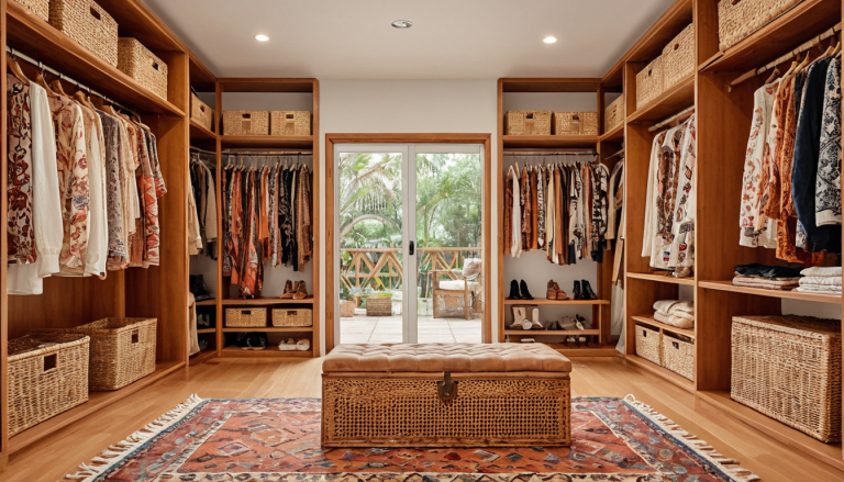 Boho Chic Walk-in Closet: A Haven of Whimsy and Charm