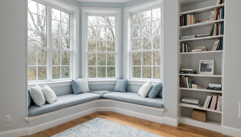 Cool Blue Reading Nook: Escape into a Floral Oasis