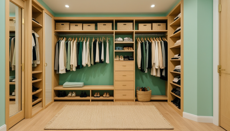Jade Green Walk-in Closet — Home Decor Ideas