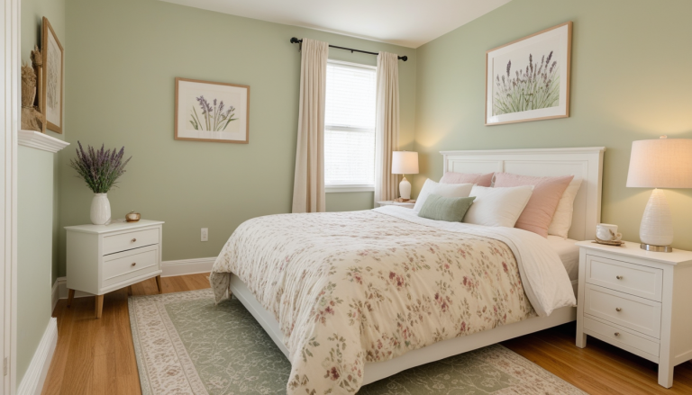 Serene Sage Green & Cream Bedroom — Home Decor Ideas