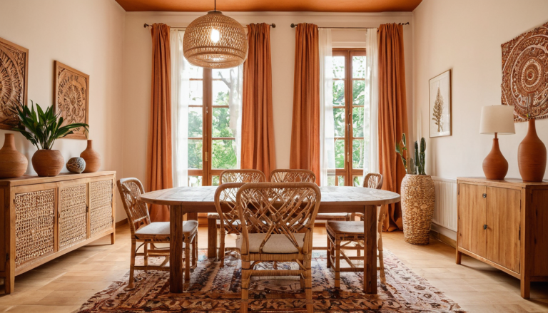 Boho Chic Dining Room: Where Nature Meets Artistry