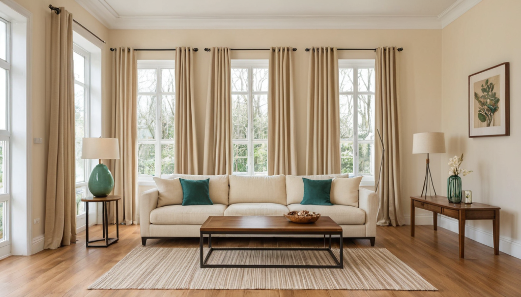 Cozy Jade Green Living Room: Warm and Inviting
