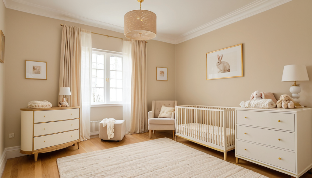 Quiet Luxury Beige Nursery Design Inspiration