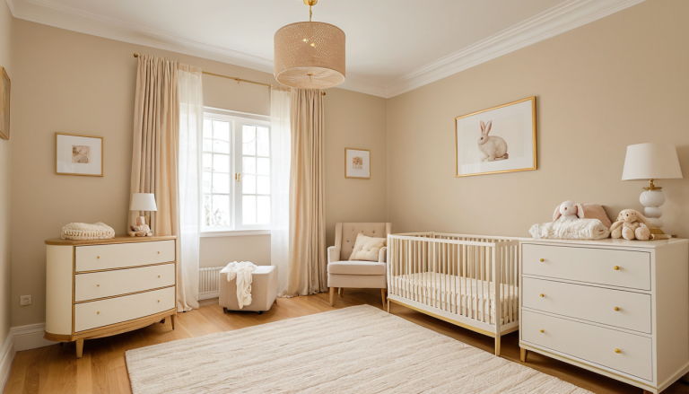 Quiet Luxury Beige Nursery Design Inspiration