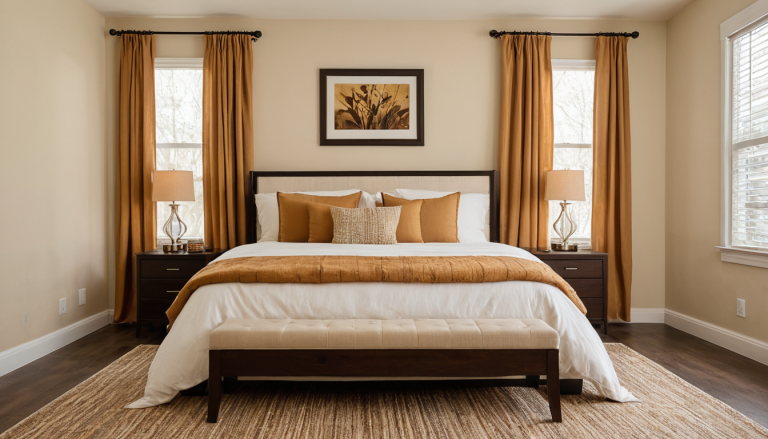 Warm Amber Bedroom Sanctuary