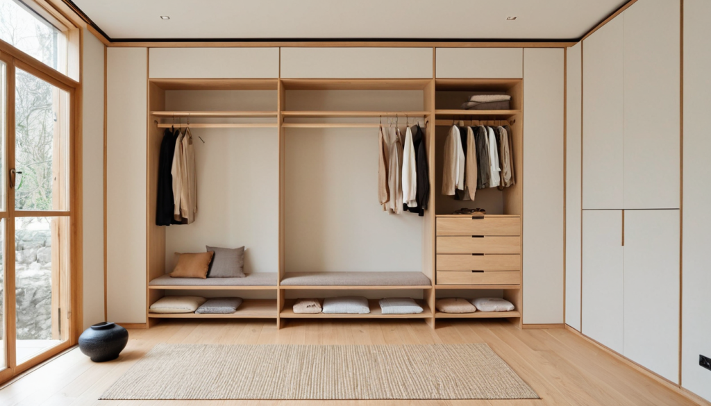 Zen Japandi Walk-in Closet — Home Decor Ideas