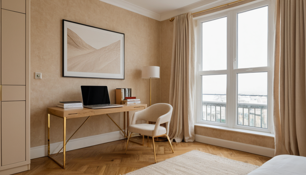 Quiet Luxury Beige Workspace — Home Decor Ideas