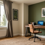 Forest Earthy Green Workspace: A Nature-Inspired Oasis