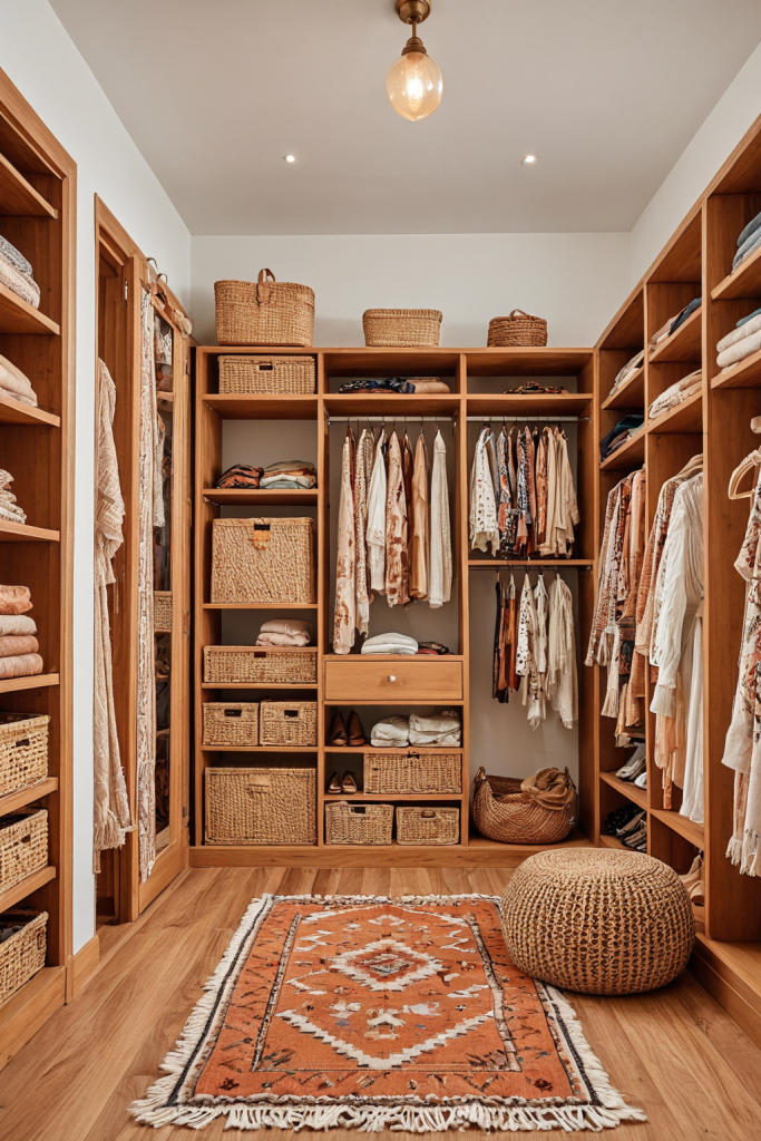 Boho Chic Walk-in Closet: A Haven of Whimsy and Charm — interior inspiration