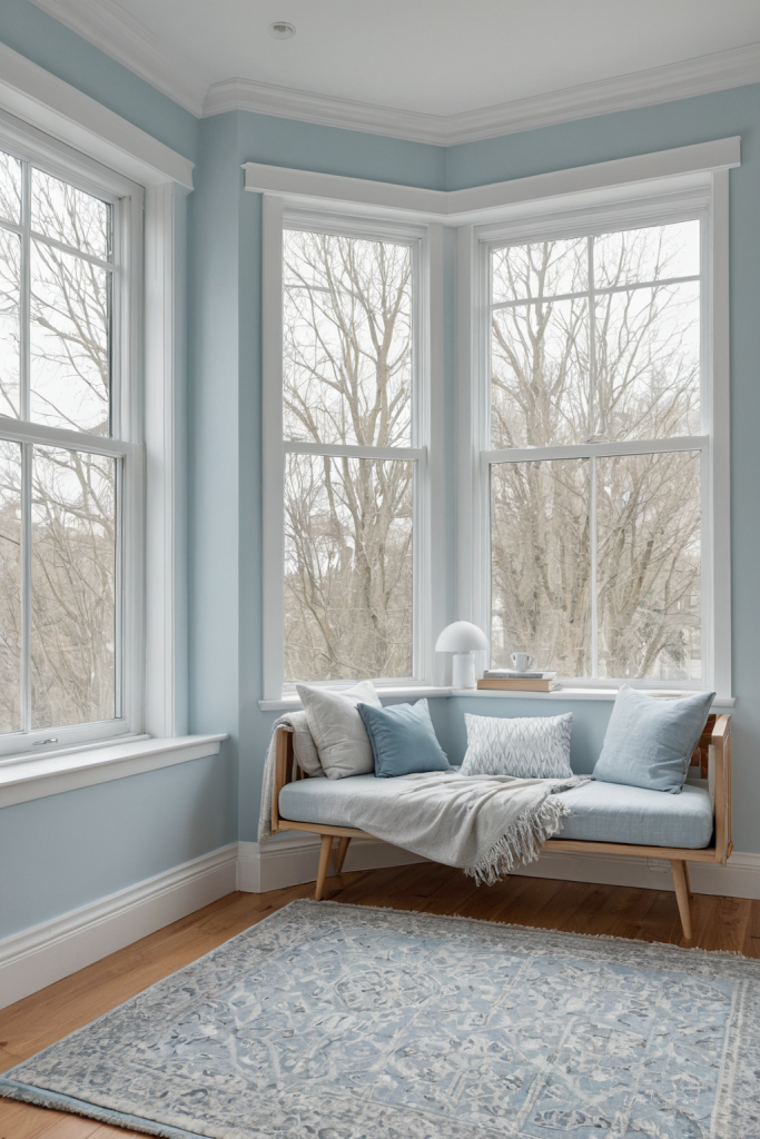 Cool Blue Reading Nook: Escape into a Floral Oasis — interior inspiration