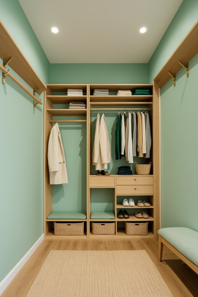 Jade Green Walk-in Closet — Home Decor Ideas — interior inspiration