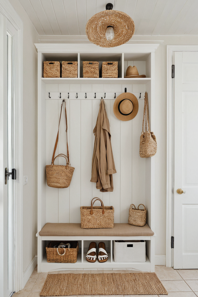 Coastal Casual Mudroom Ideas — Dark Tones Coastal Style Relaxing — interior inspiration