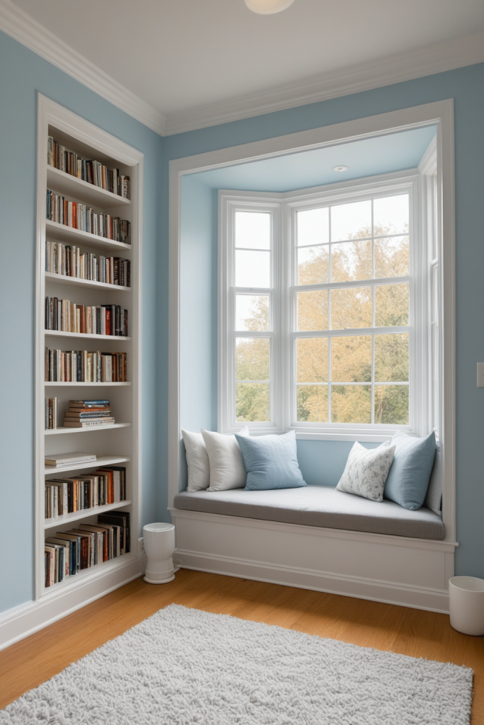 Cool Blue Reading Nook — Home Decor Ideas — interior inspiration