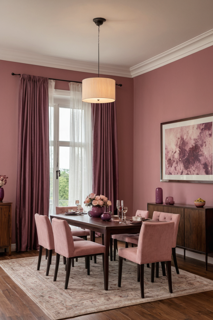 Plum Accent Dining Room — Home Decor Ideas — interior inspiration