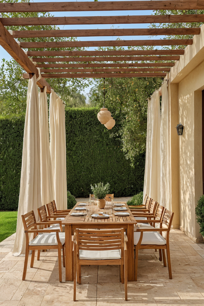 Outdoor Patio Ideas — Quiet Luxury Beige Relaxing Oasis — interior inspiration