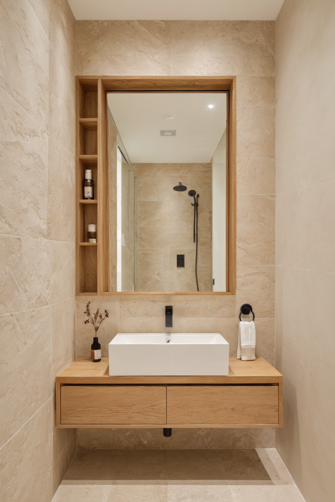 Warm Organic Wood Bathroom — Home Decor Ideas — interior inspiration