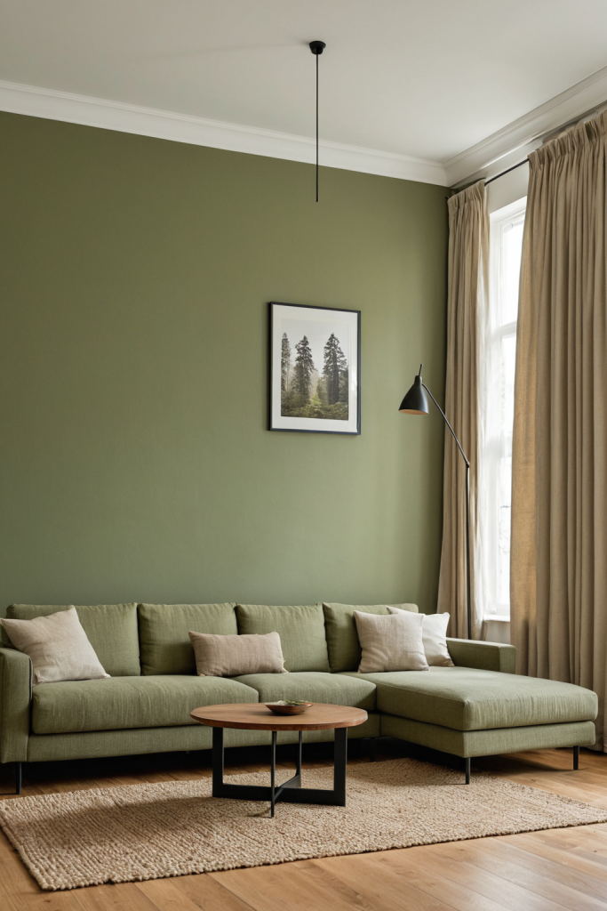 Living Room Ideas — Forest Earthy Green — interior inspiration