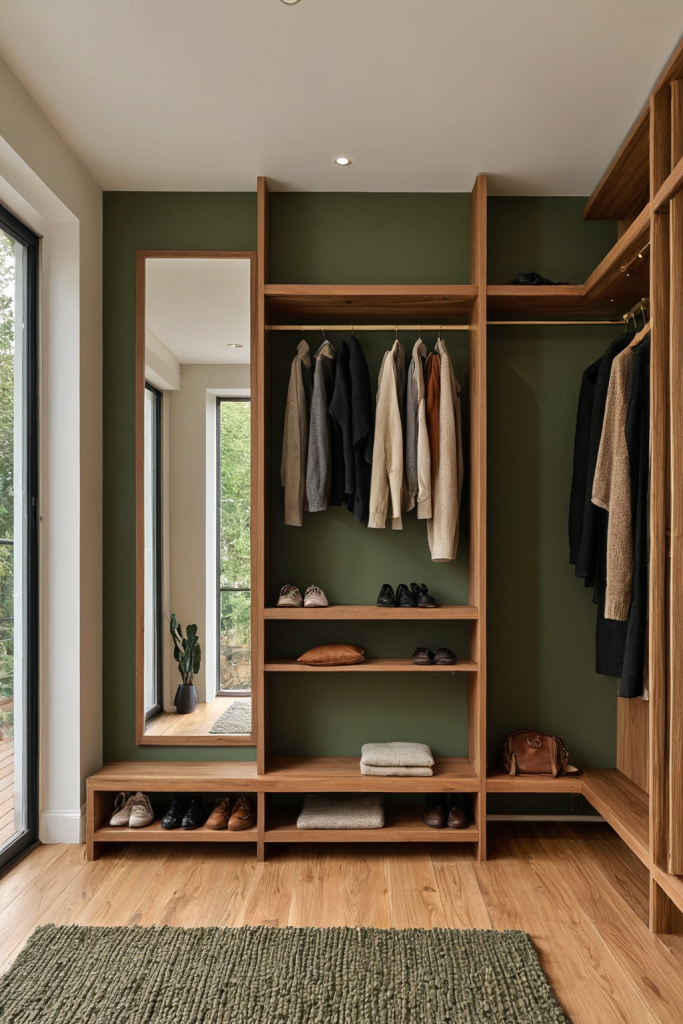 Forest Earthy Green Walk-in Closet — Home Decor Ideas