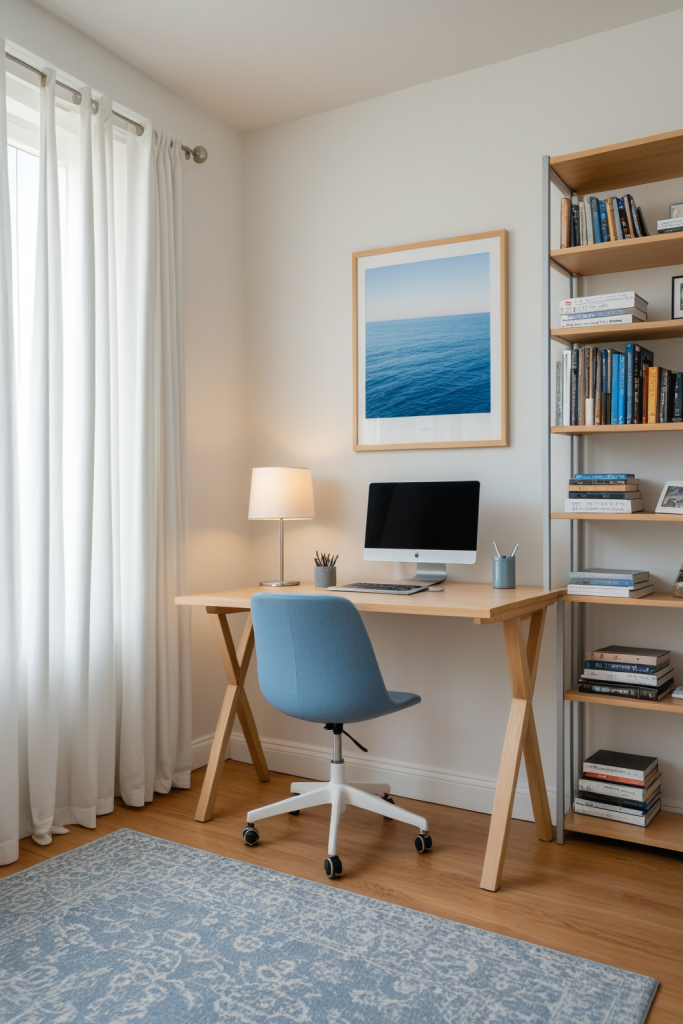 Cool Blue Workspace — Home Decor Ideas