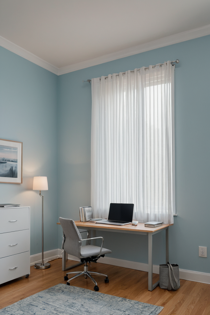 Cool Blue Workspace — Home Decor Ideas