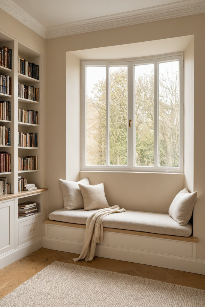 Quiet Luxury Beige Reading Nook — Home Decor Ideas