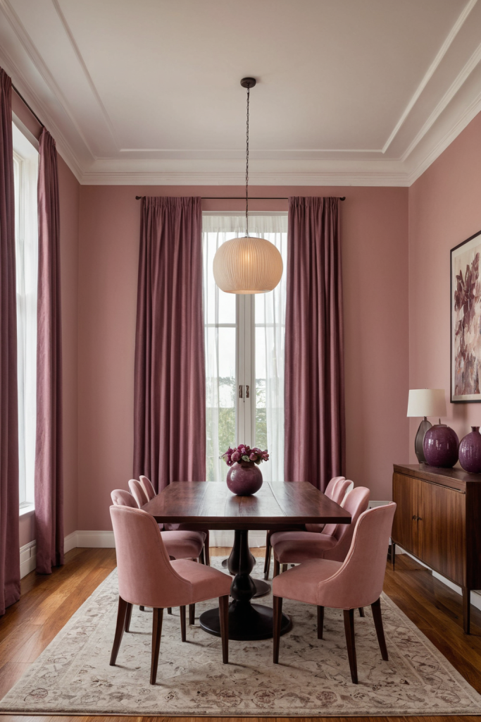 Plum Accent Dining Room — Home Decor Ideas