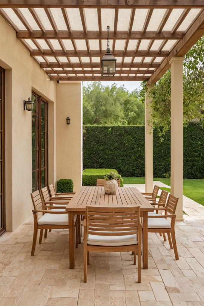Outdoor Patio Ideas — Quiet Luxury Beige Relaxing Oasis